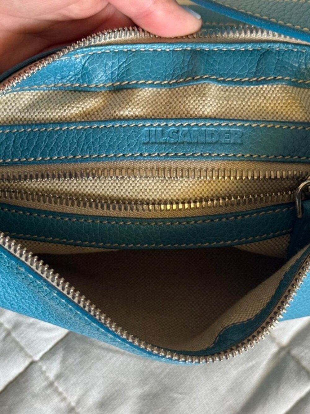 Jil Sander vintage turquoise shoulder bag - Picture 3 of 7